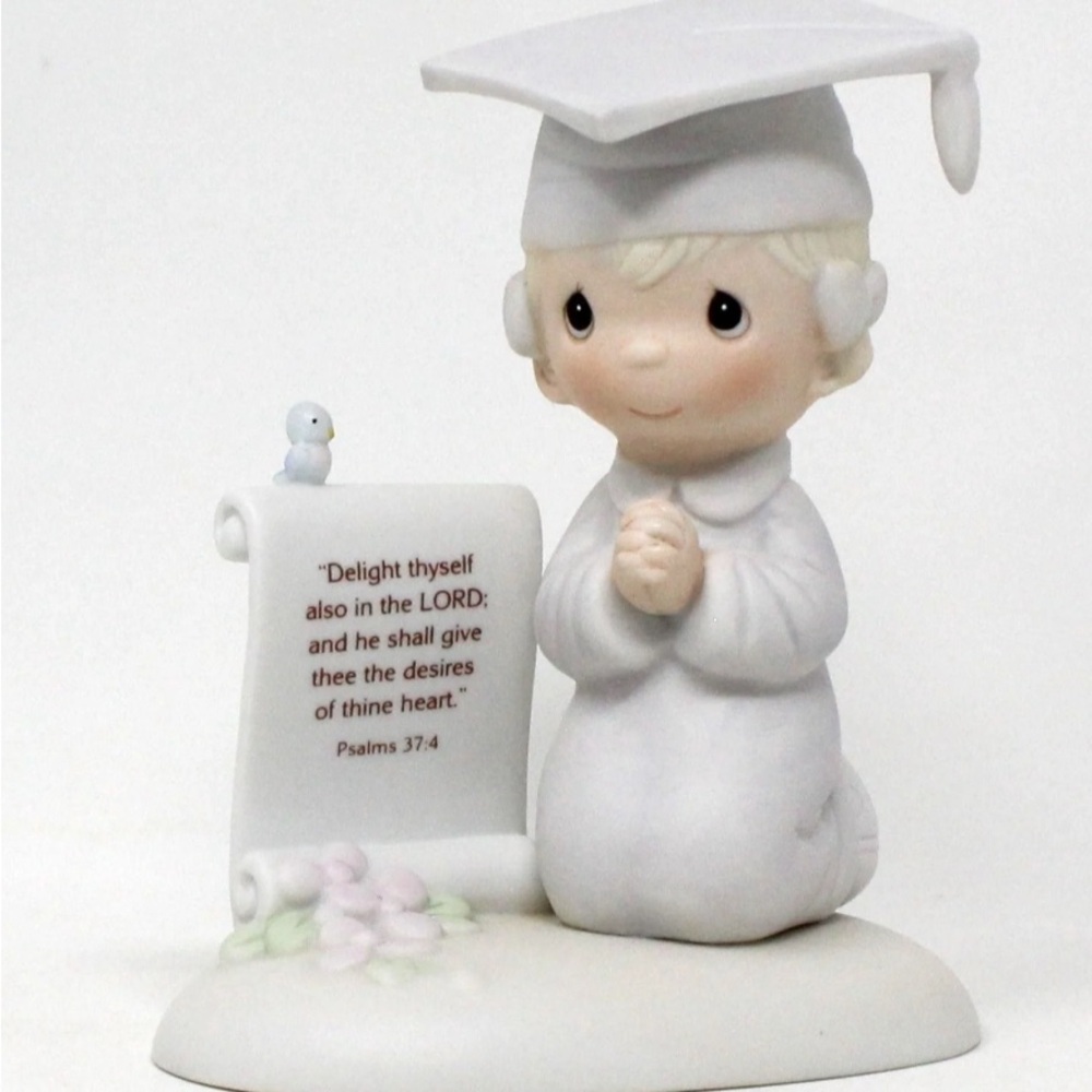 New Precious Moments Boy Graduation Figurine